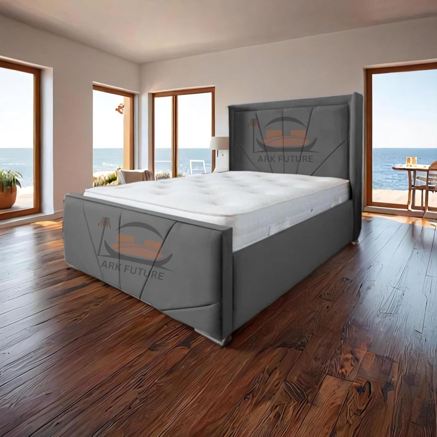 Subrise Upholstered Ottoman Bed – Lift-Up, Storage, Modern Fabric