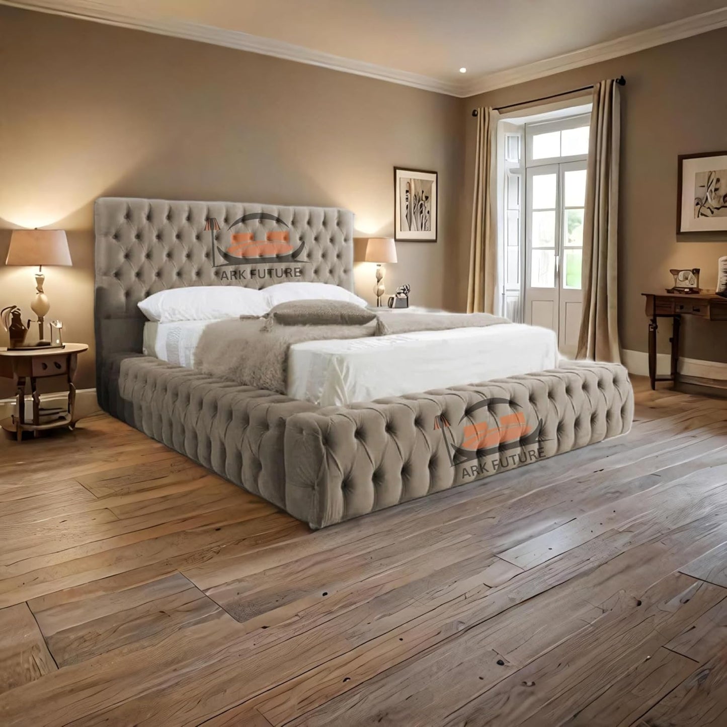 Celeste Upholstered Ottoman Bed Frame with Storage