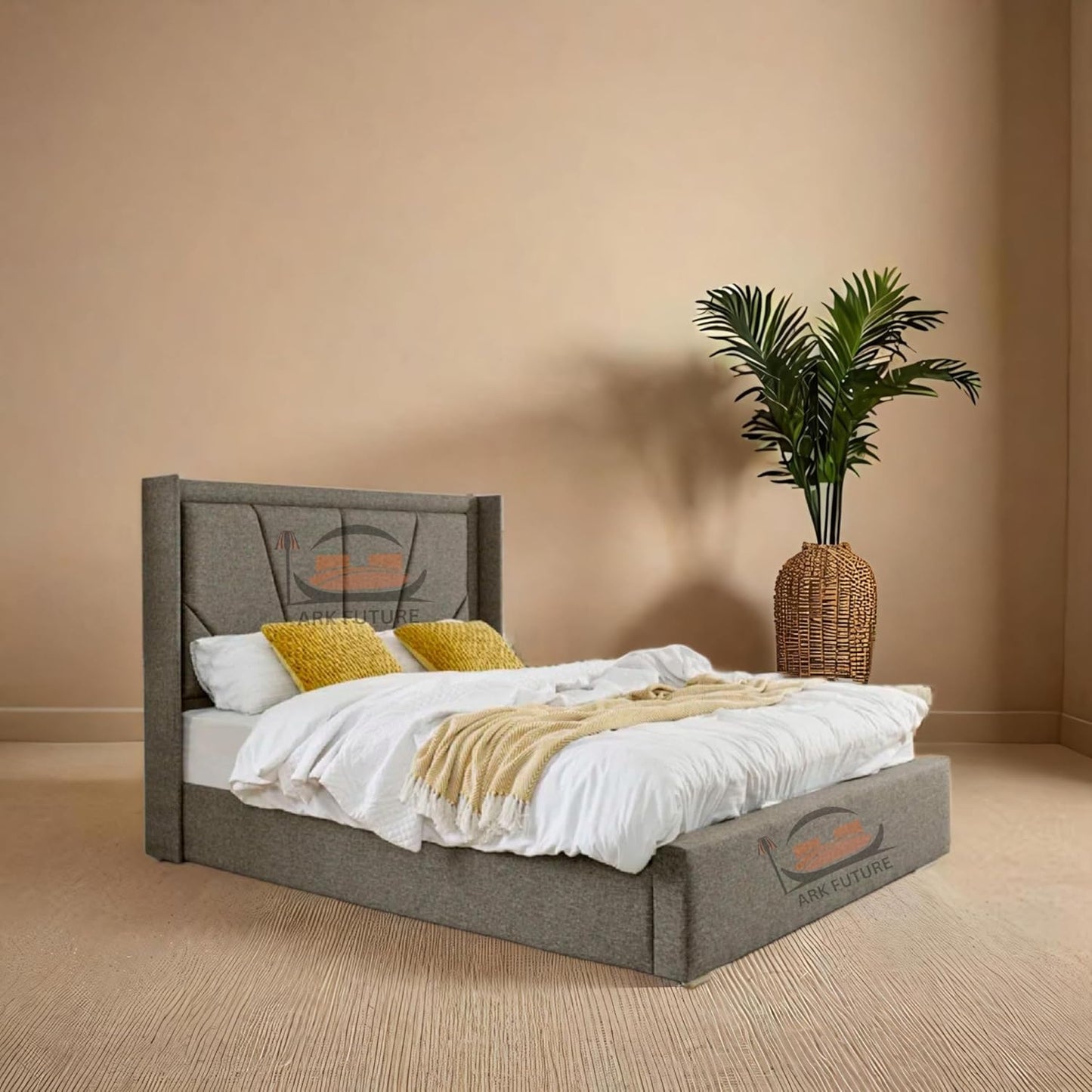 Eleganza Harry Upholstered Bed Frame – Chic, Minimalist Design
