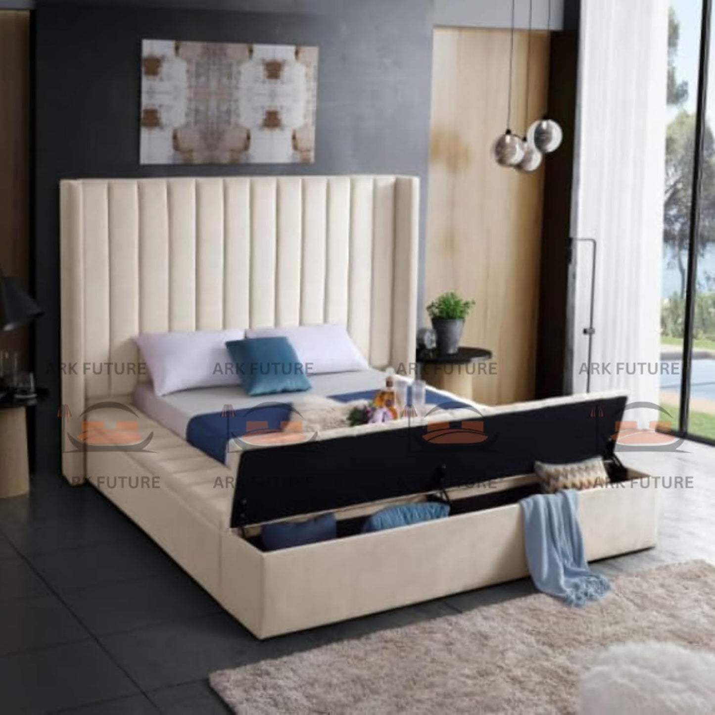 Ariana Luxury Modern Bed – Stylish Design, Sturdy Build, Comfortable Support
