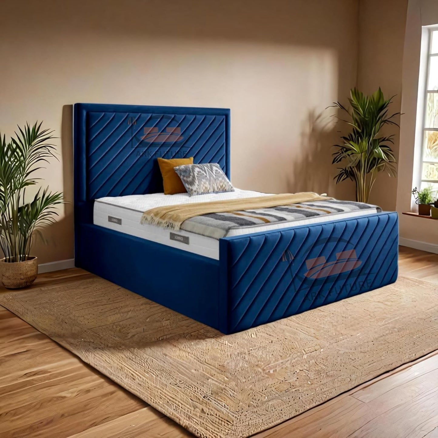 Moorcroft Upholstered Bed Frame with Plush Upholstery and Elegant Design