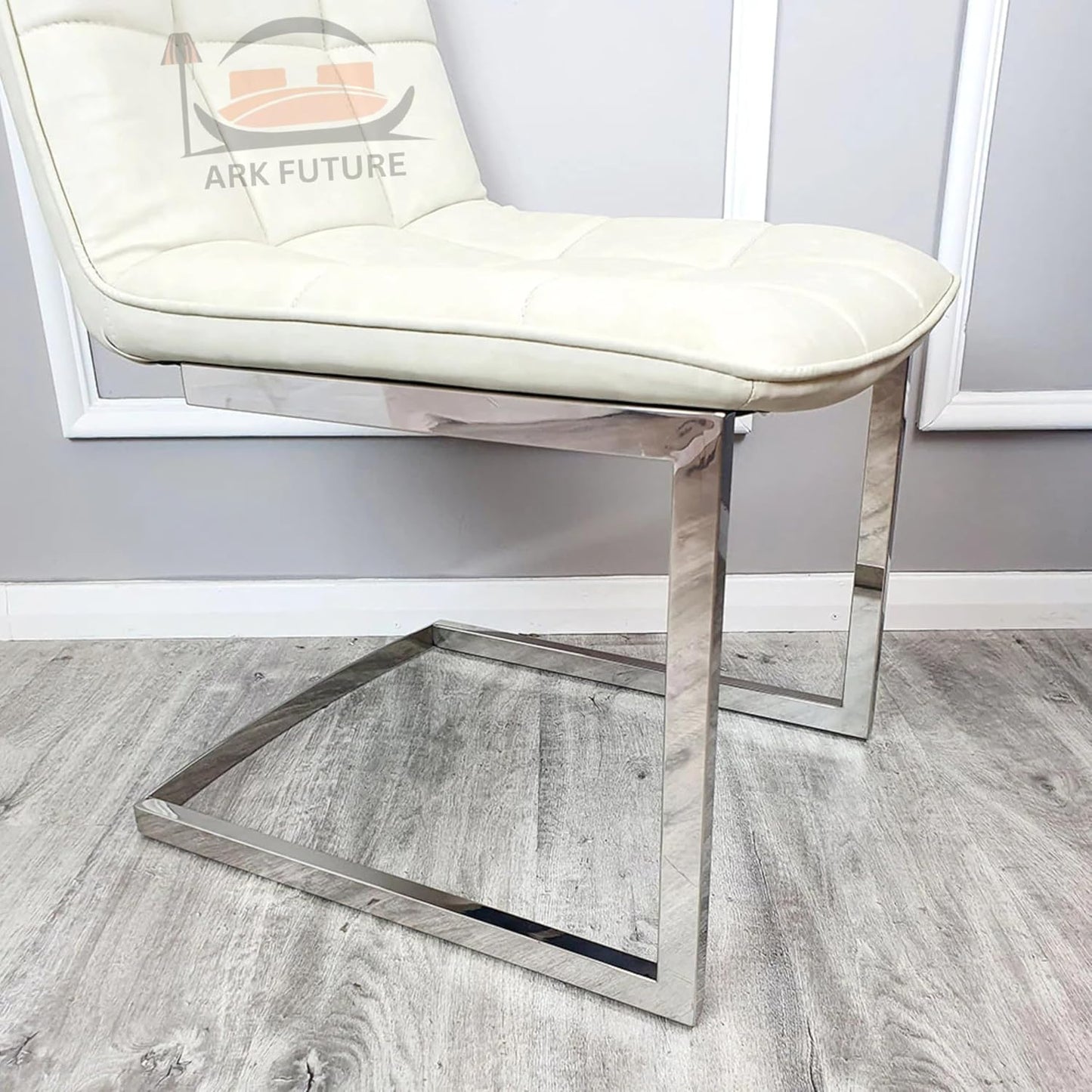 Tara Cream Faux Leather Dining Chair β Set of 4