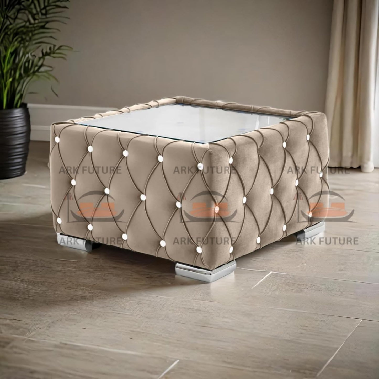 Verona Plush Velvet Square Footstool β Stylish & Comfortable