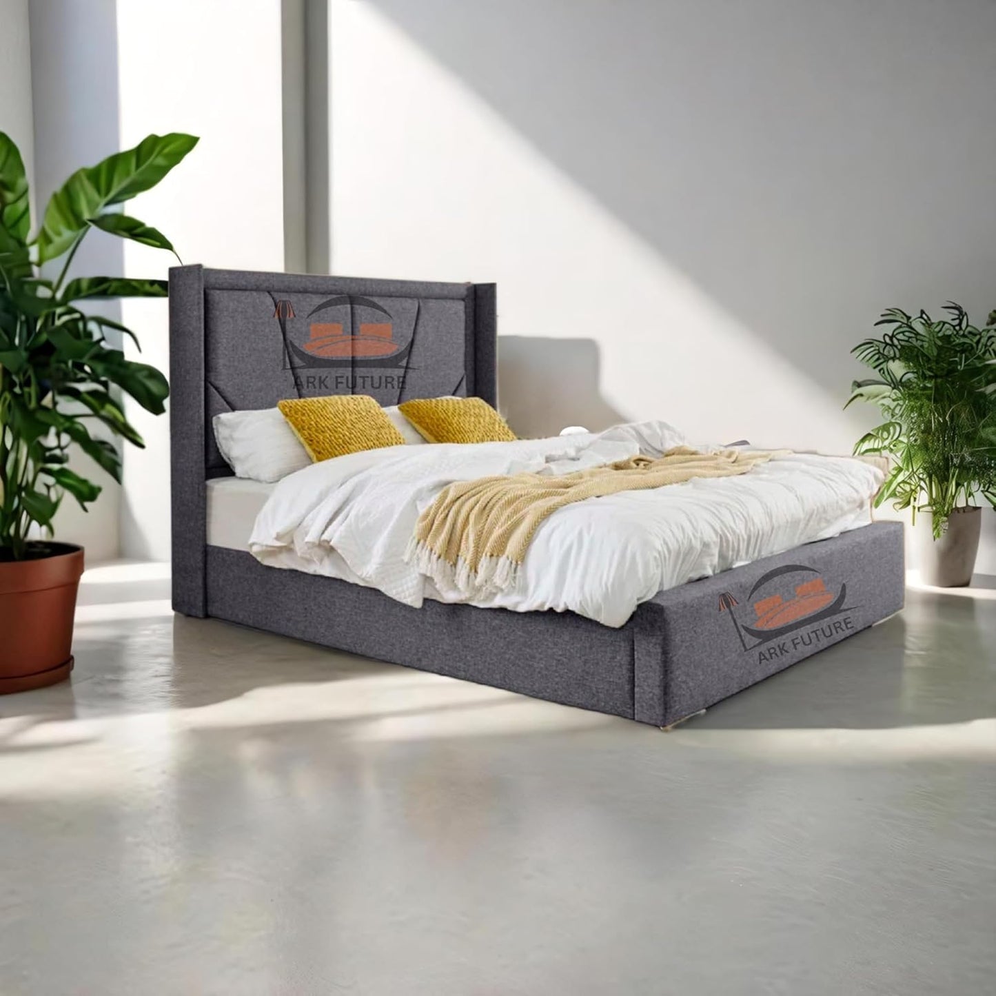 Eleganza Harry Upholstered Bed Frame – Chic, Minimalist Design