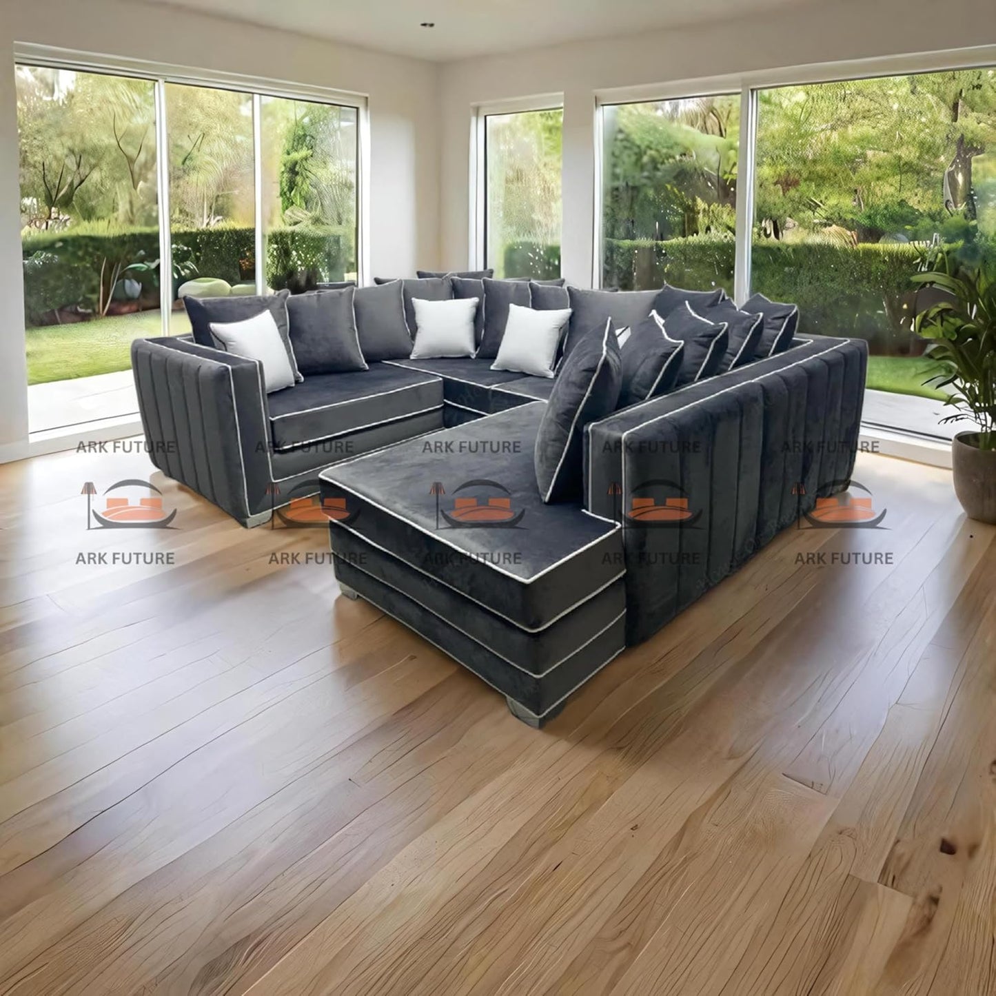 Bespoke U-Shape Single Arm Sofa, Modern Sectional Couch