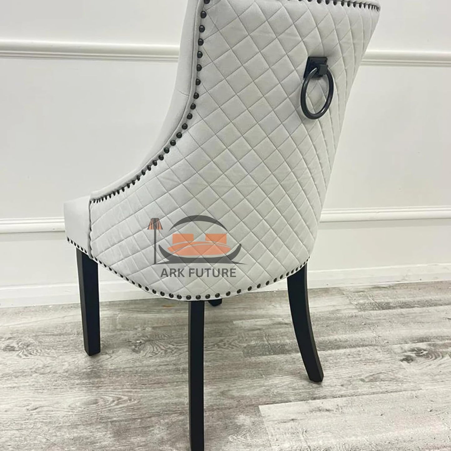 Bentley Luxury Velvet Dining Chairs β Black Legs, Lion Knocker