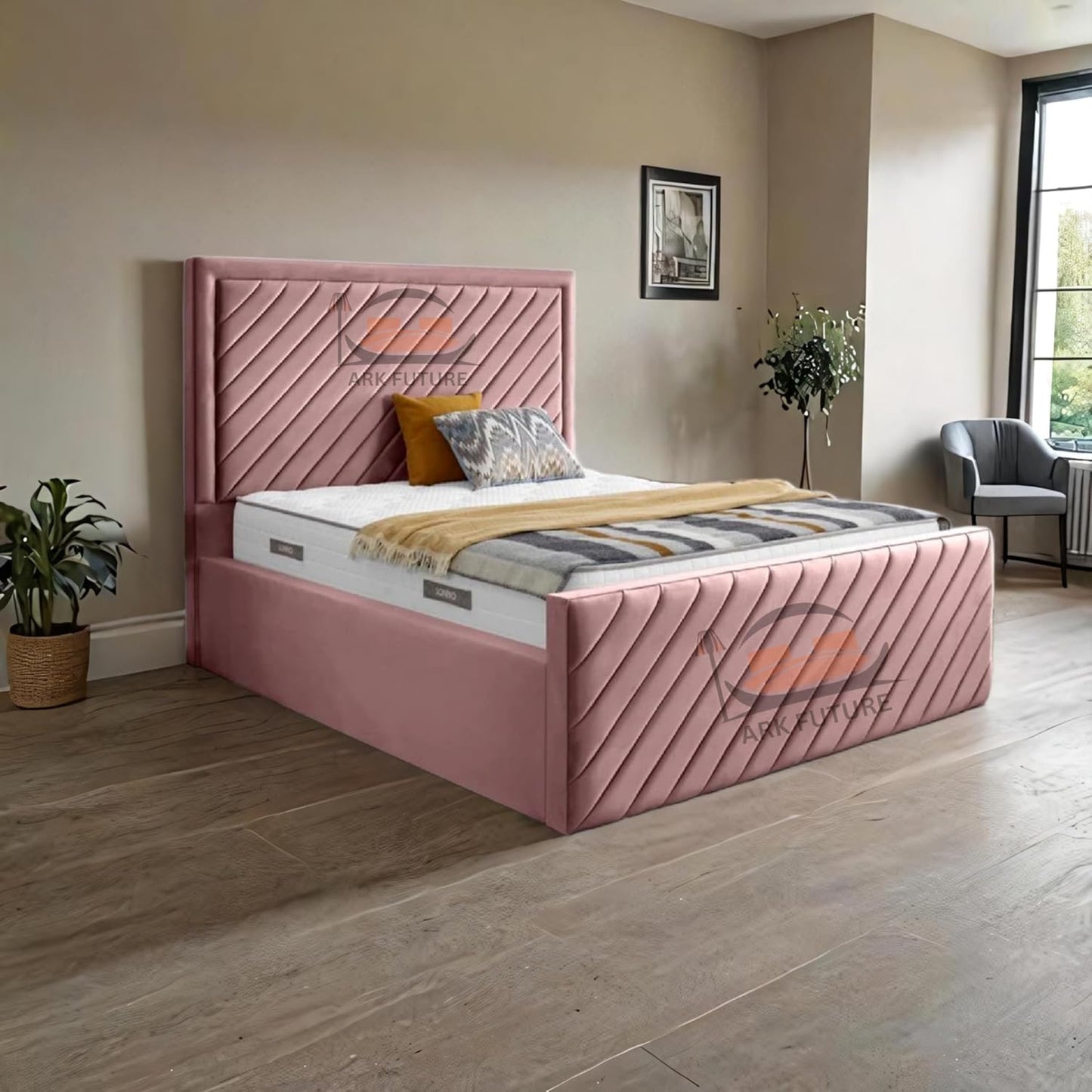 Moorcroft Upholstered Bed Frame with Plush Upholstery and Elegant Design