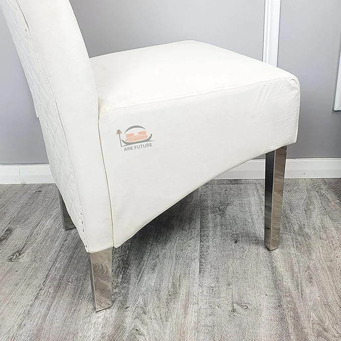 Emma Velvet Dining Chair - Button-Tufted with Chrome Legs & Lion Knocker
