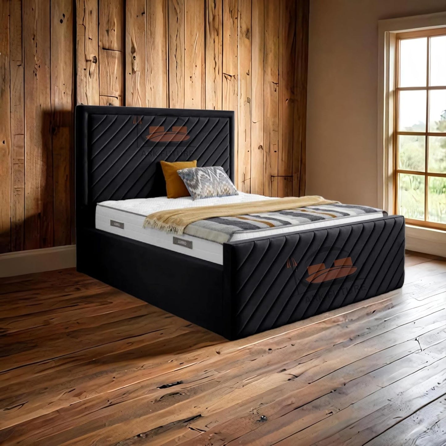 Moorcroft Upholstered Bed Frame with Plush Upholstery and Elegant Design