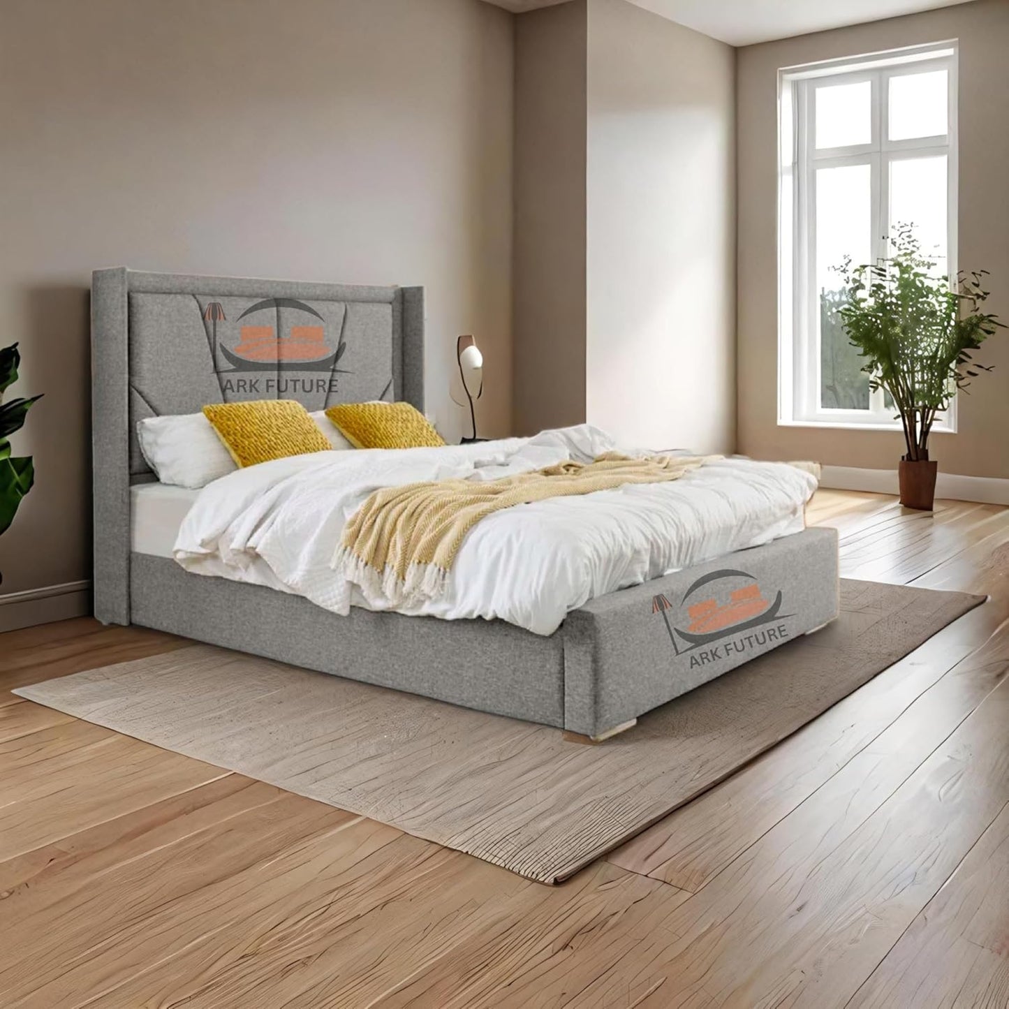 Eleganza Harry Upholstered Bed Frame – Chic, Minimalist Design