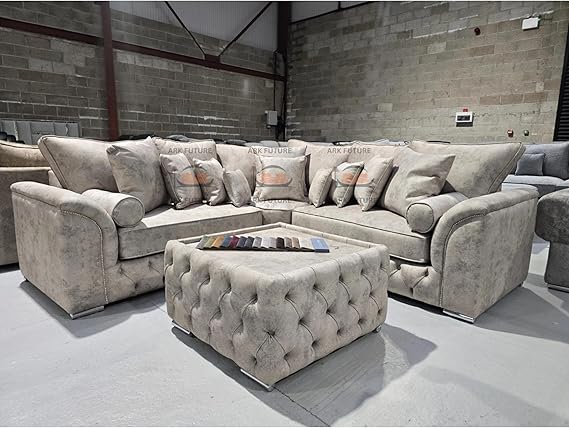 Elice Chesterfield 2C2 Corner Sofa with Coffee Table