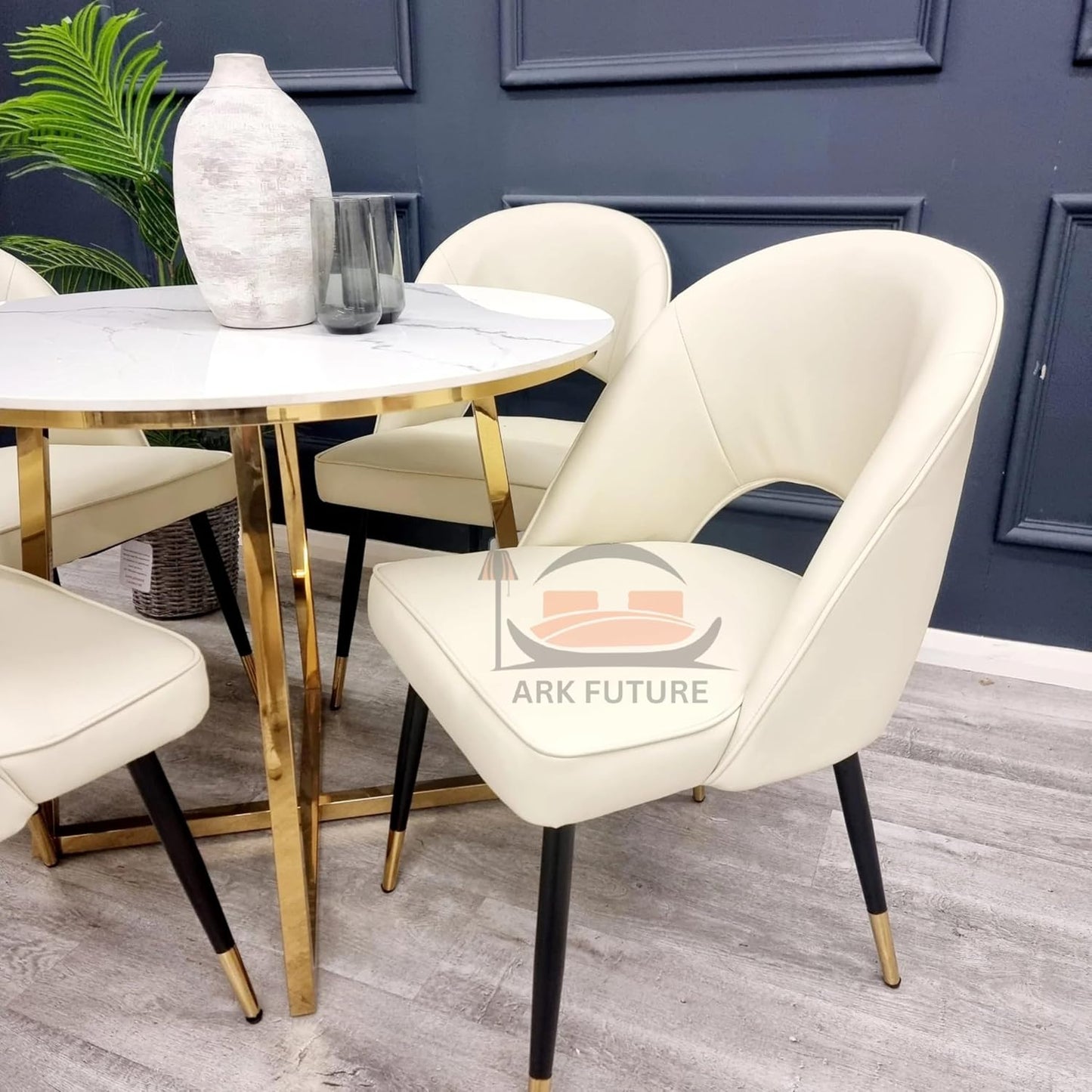Astra Upholstered Dining Chair with Wooden Legs โ Modern Accent Chair