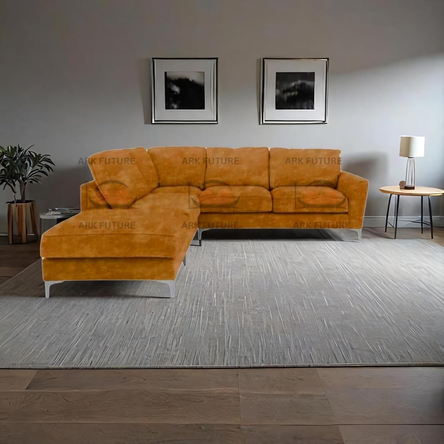 Sovereign Classic Fabric Corner Sofa – Modern L-Shaped Couch