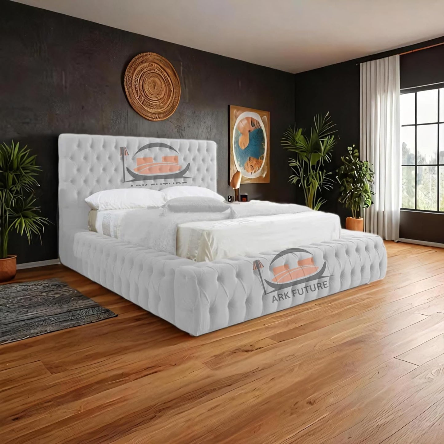 Celeste Upholstered Ottoman Bed Frame with Storage
