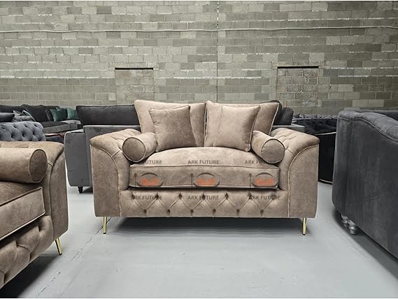 Fusion Chesterfield Sofa Set 3+2 Seater Upholstered Fabric