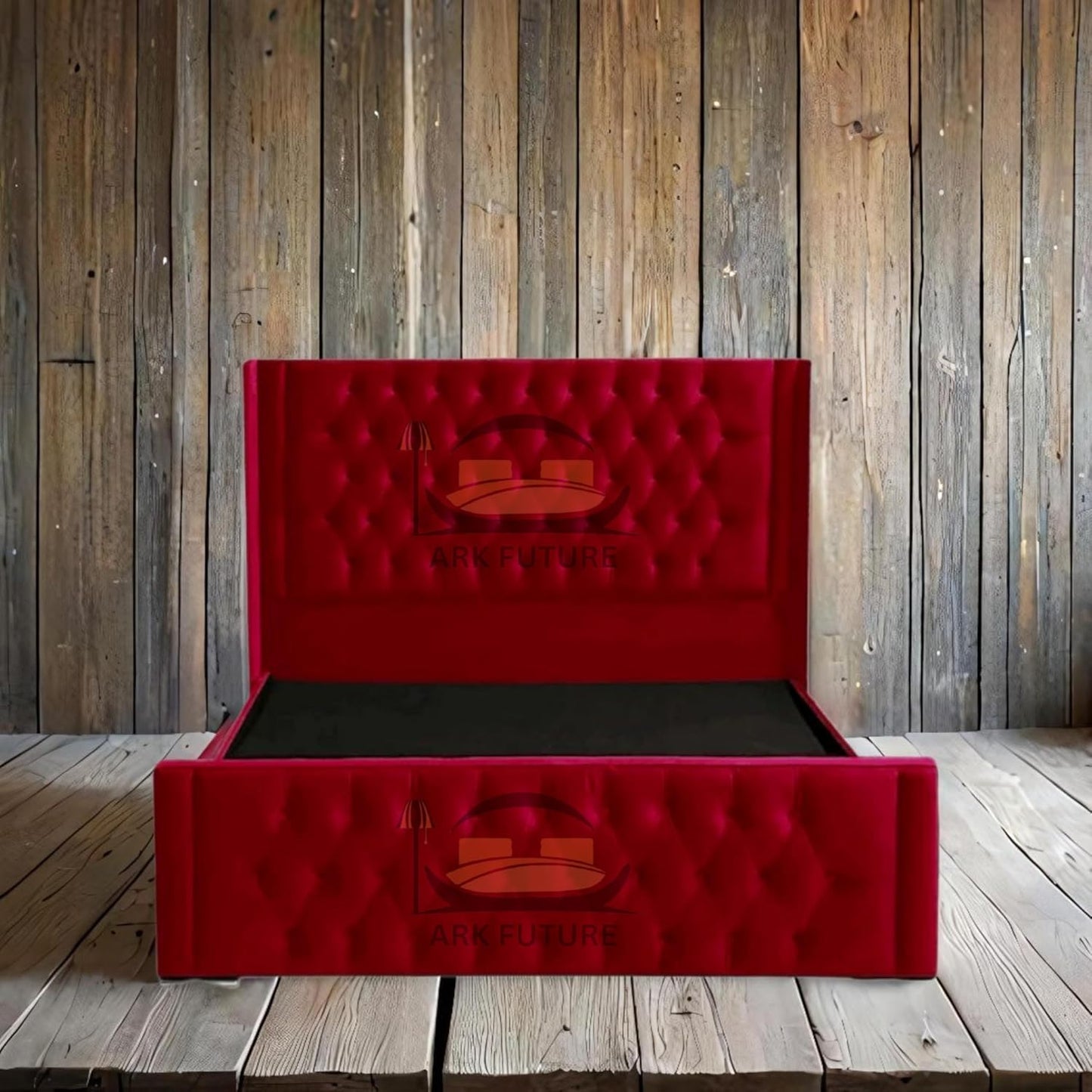 Calgary Upholstered Bed Frame | Modern Fabric Bed with Tufted Headboard