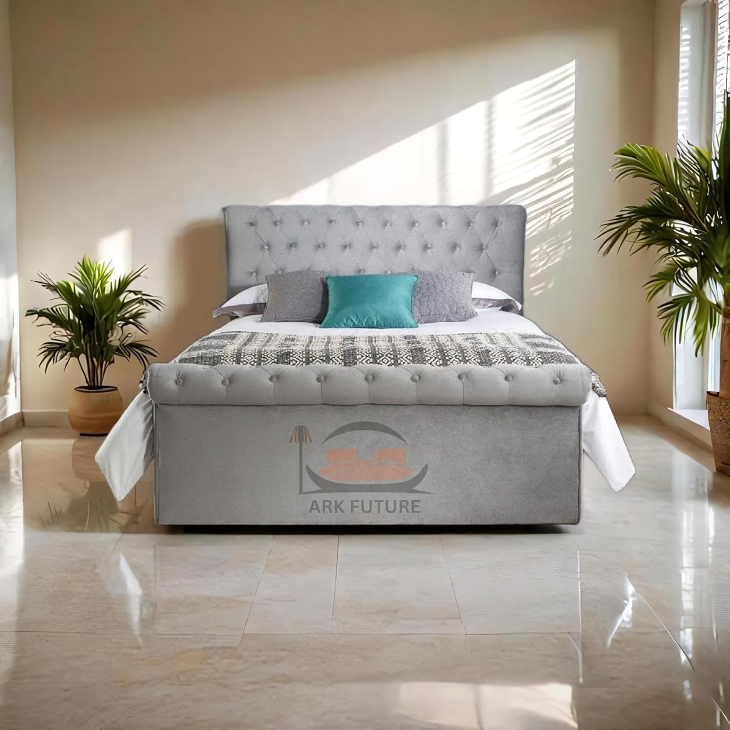 Alexandra Chesterfield Ottoman Bed Frame with Storage – ark future