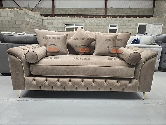 Fusion Chesterfield Sofa Set 3+2 Seater Upholstered Fabric