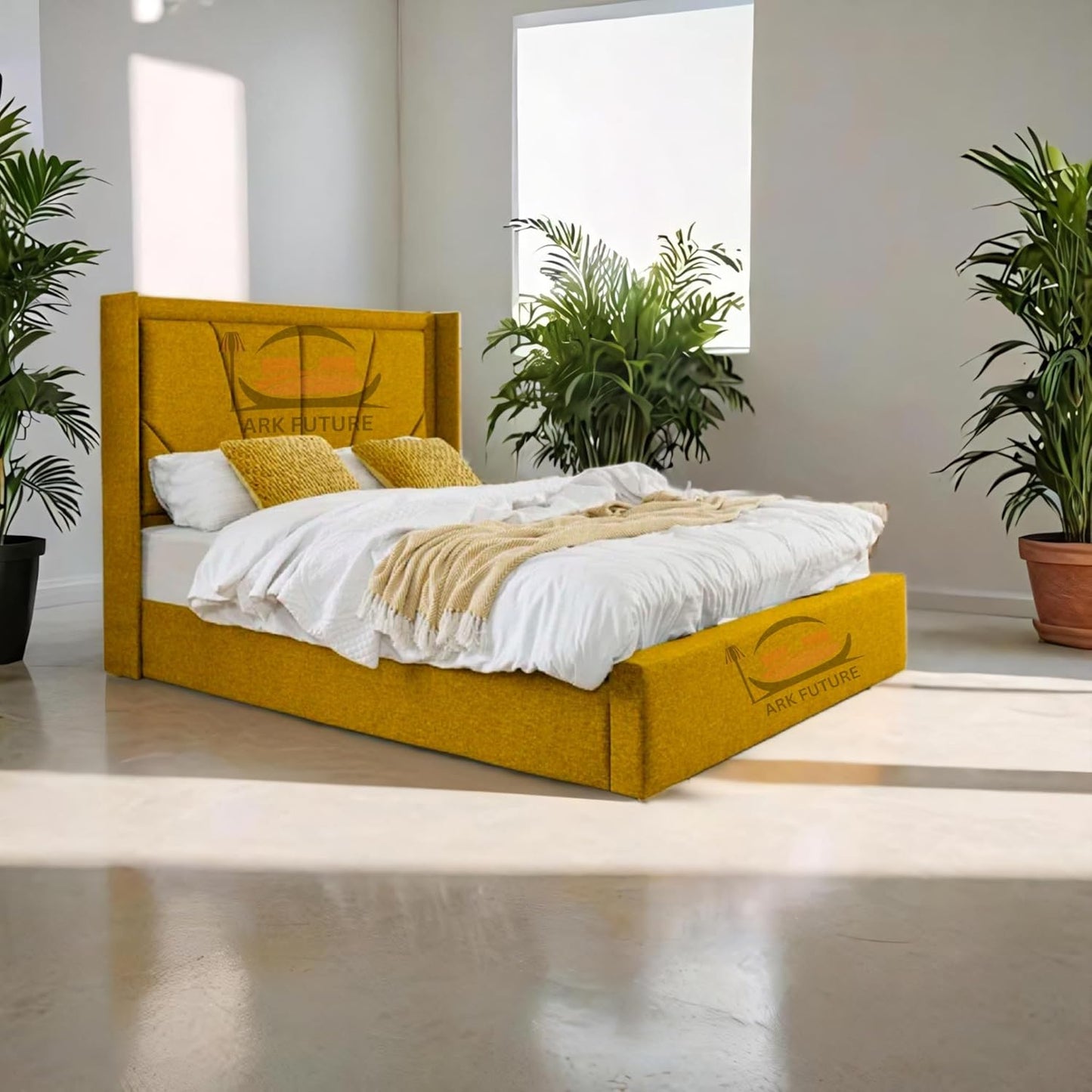 Eleganza Harry Upholstered Bed Frame – Chic, Minimalist Design