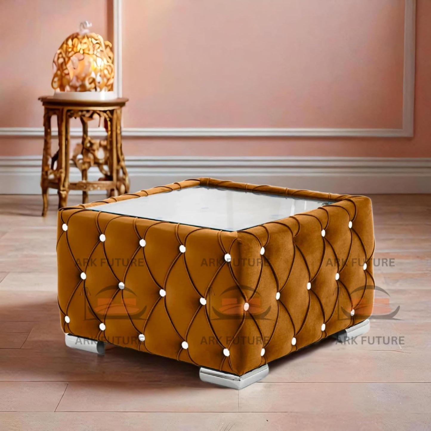 Verona Plush Velvet Square Footstool β Stylish & Comfortable
