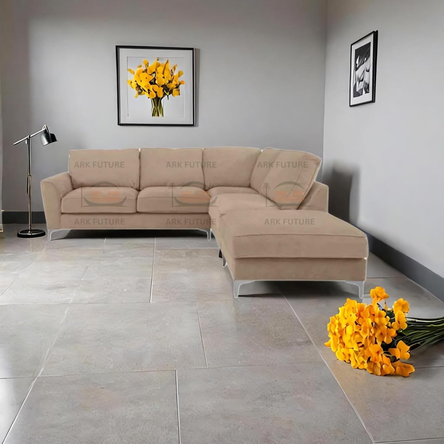 Sovereign Classic Fabric Corner Sofa – Modern L-Shaped Couch
