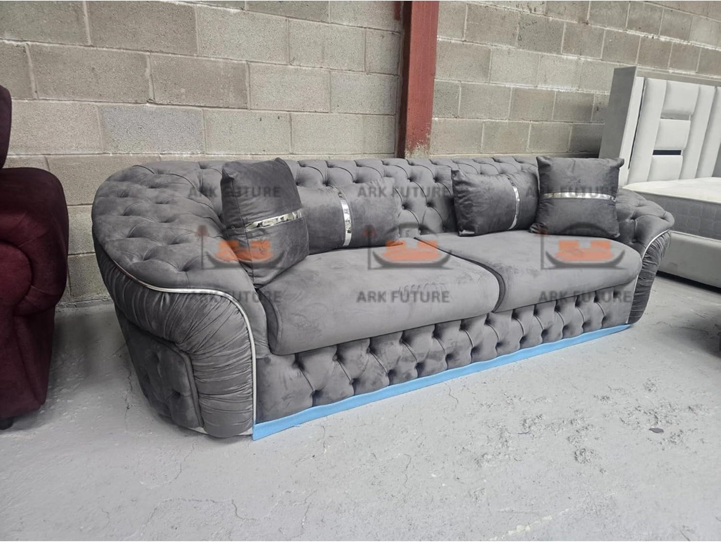 Harper 3 Seater Sofa in Plush Velvet Fabric