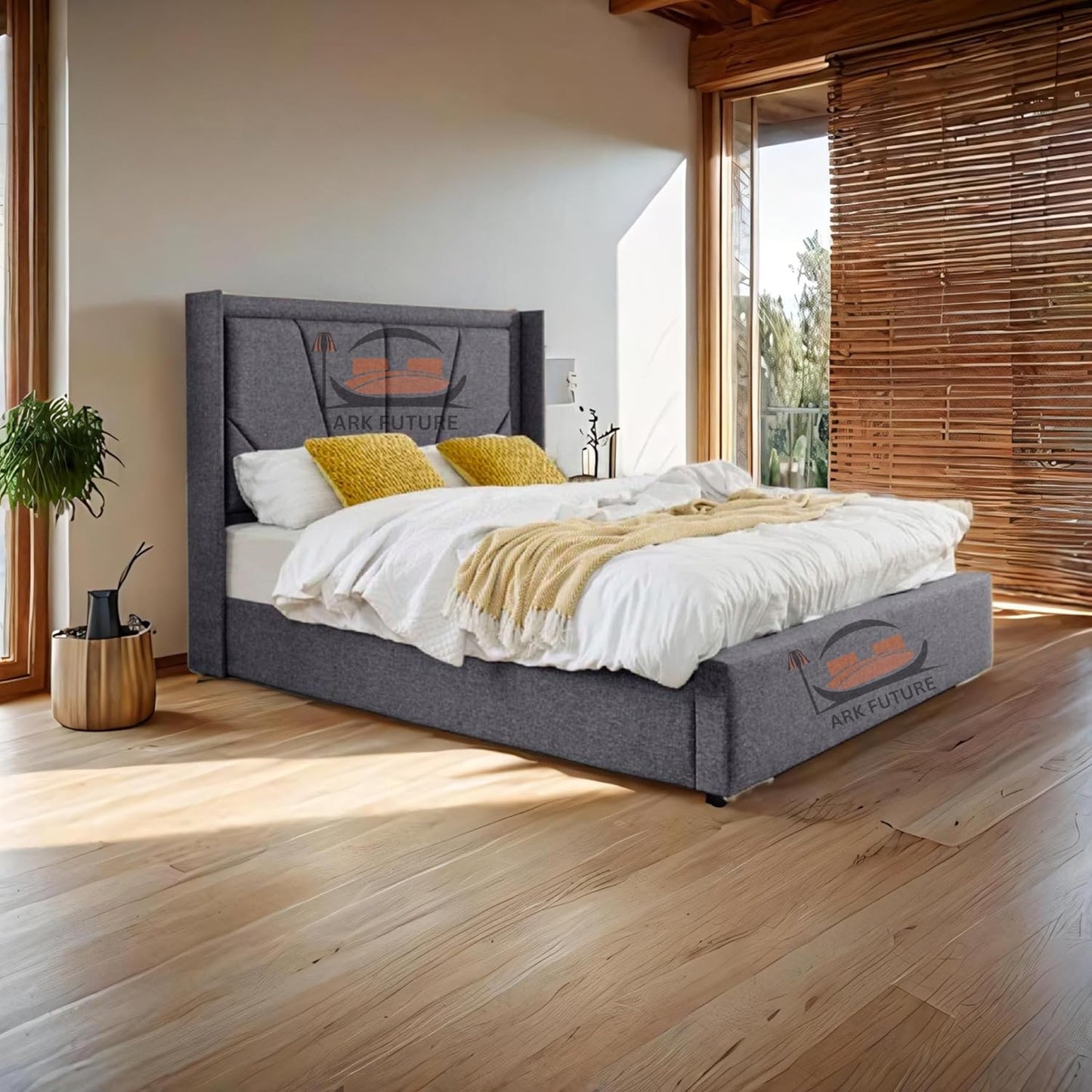 Eleganza Harry Upholstered Bed Frame – Chic, Minimalist Design