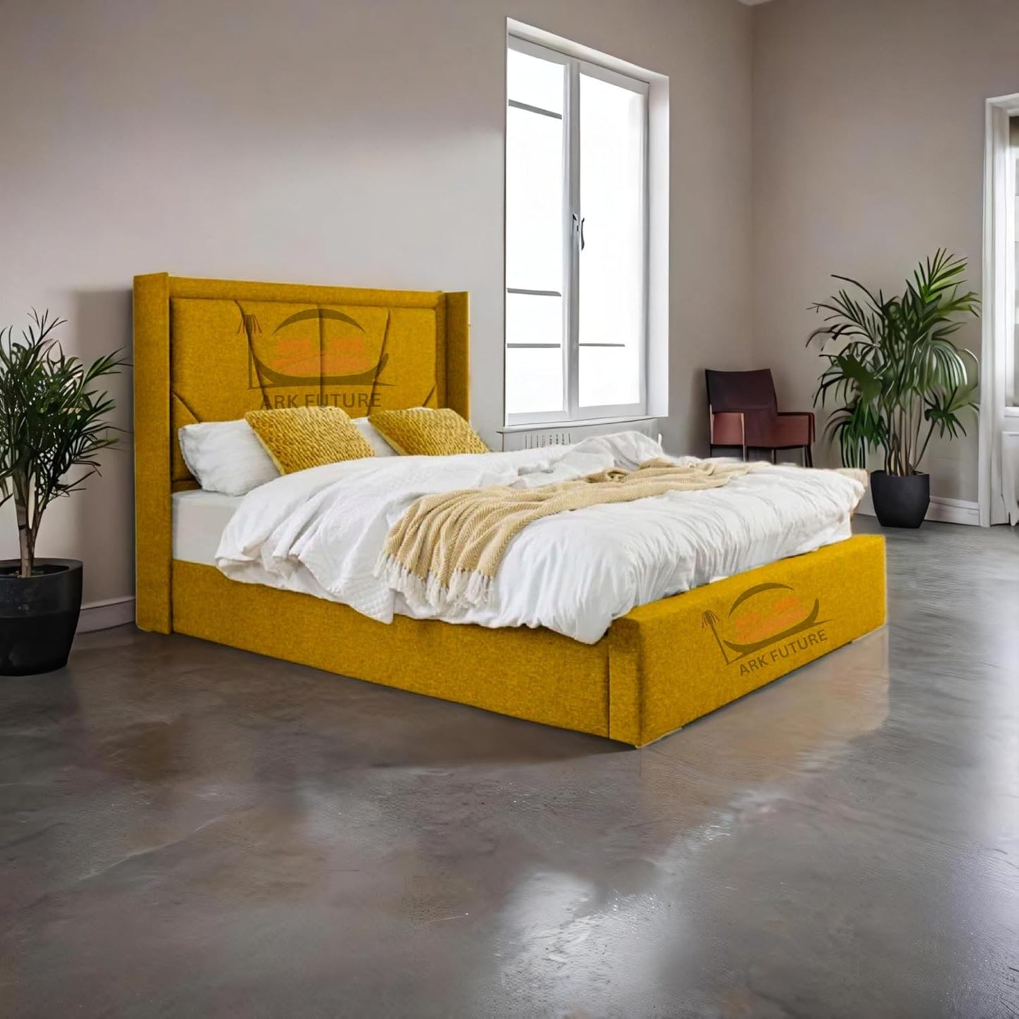 Eleganza Harry Upholstered Bed Frame – Chic, Minimalist Design