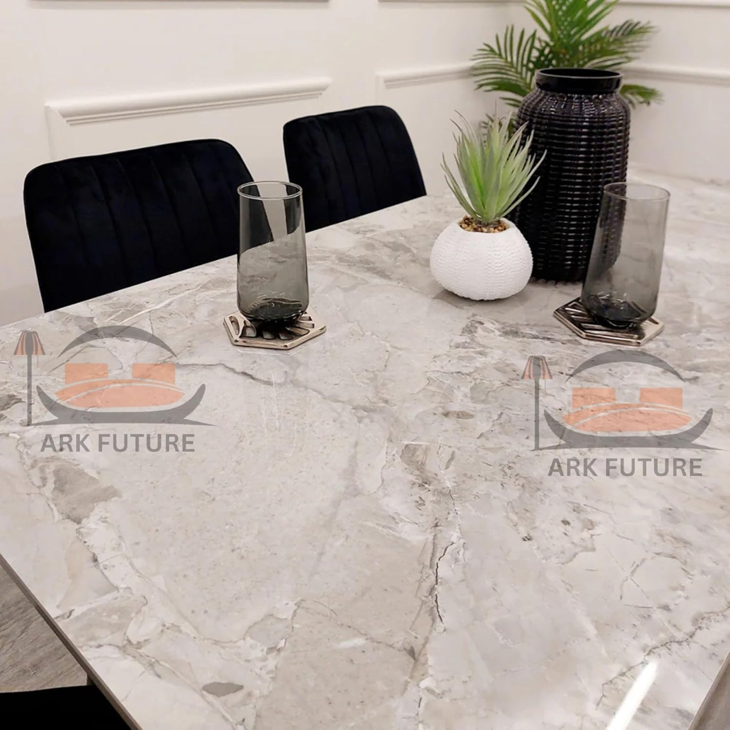 Titus 1.4m Dining Table โ Sintered Stone Top, Modern Design