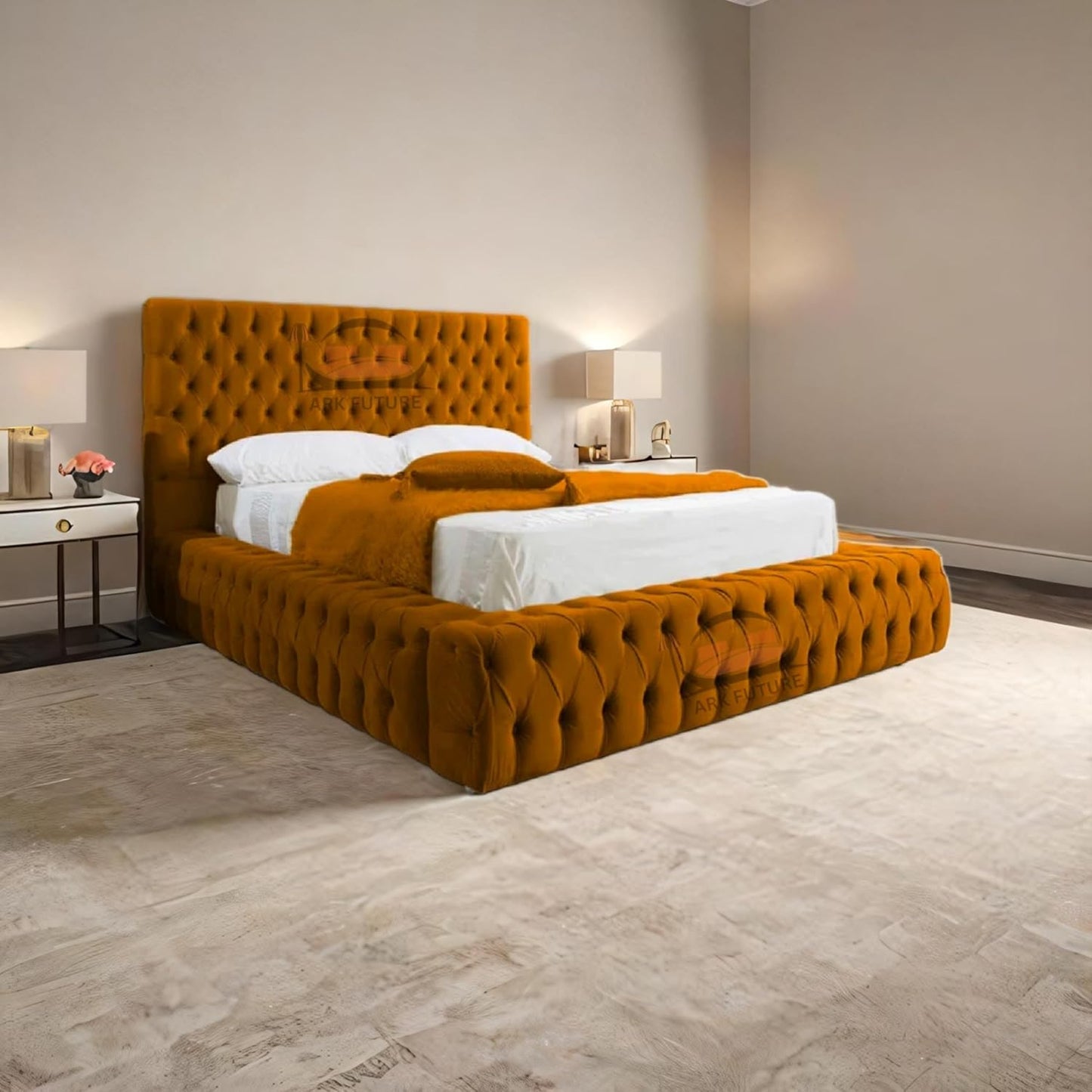 Celeste Upholstered Ottoman Bed Frame with Storage