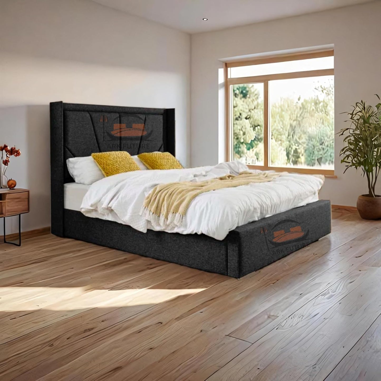 Eleganza Harry Upholstered Bed Frame – Chic, Minimalist Design
