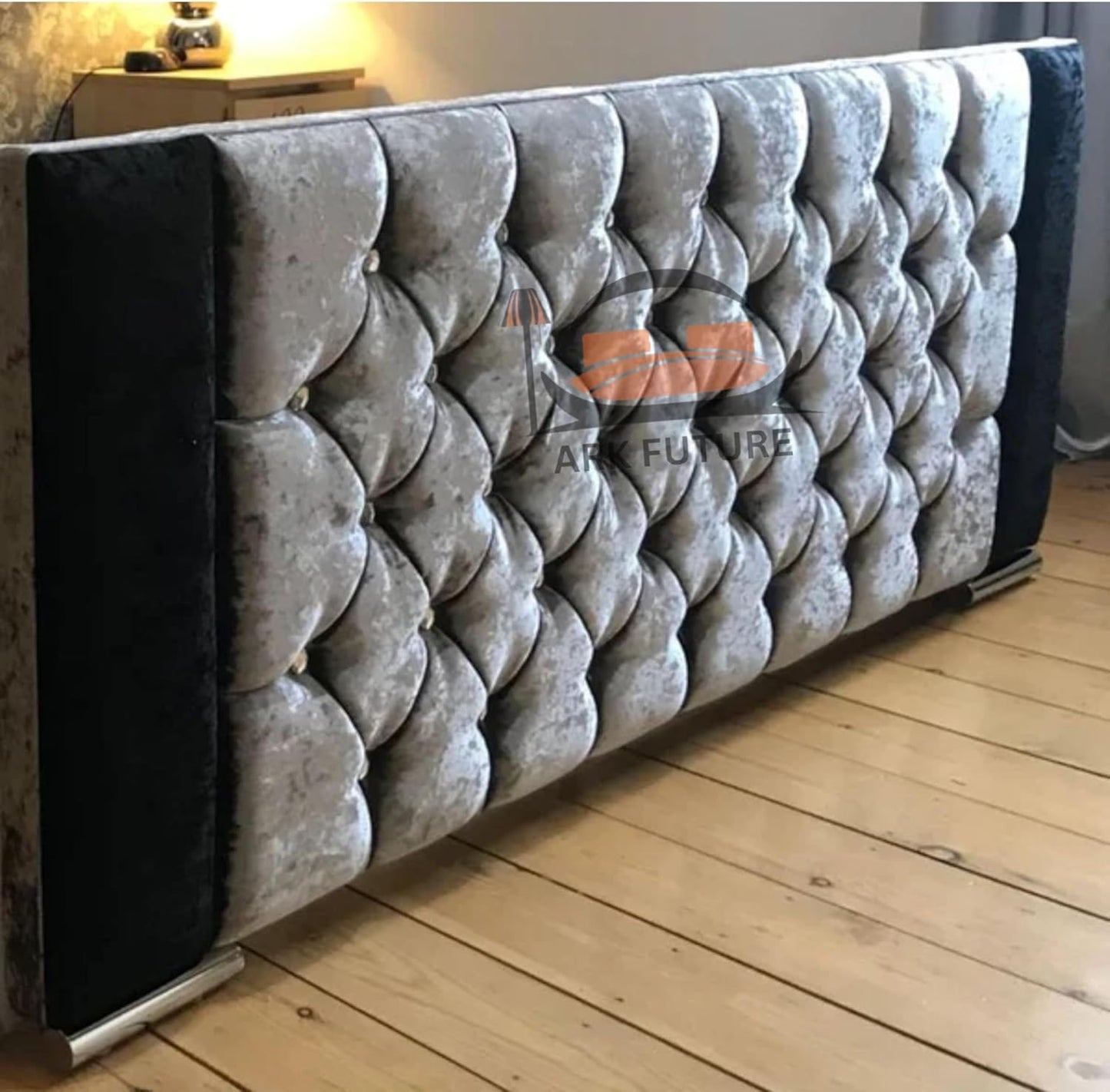 Serena Upholstered Bed Frame with Velvet or Fabric Finish