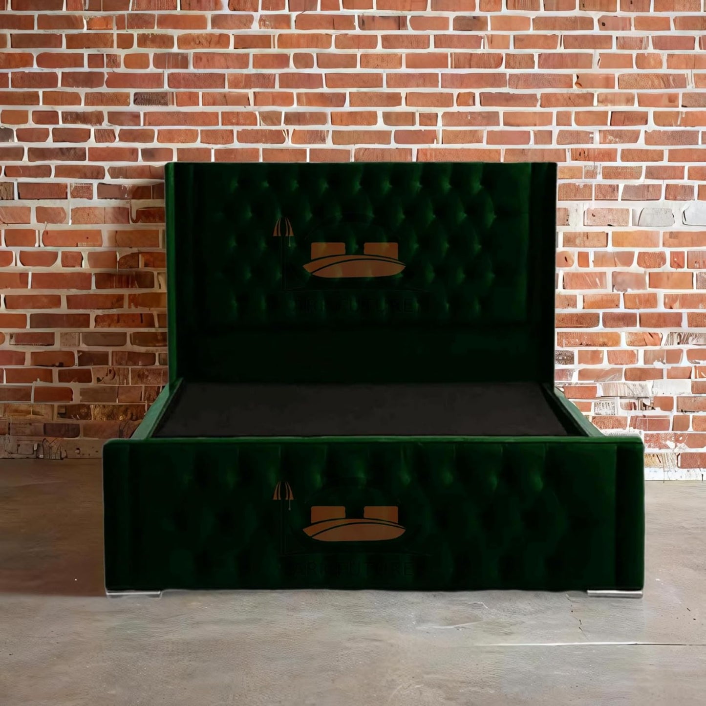 Calgary Upholstered Bed Frame | Modern Fabric Bed with Tufted Headboard