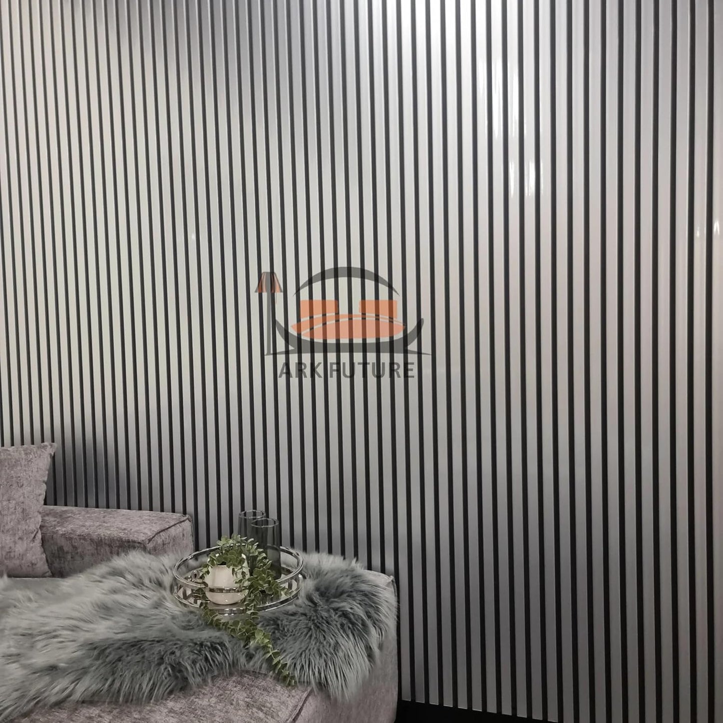 Wood Effect Slatted Acoustic Wall Panels – Set of 14
