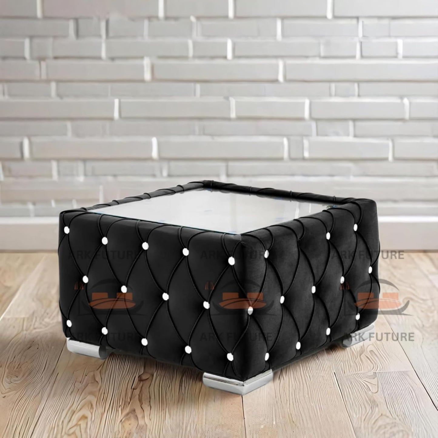 Verona Plush Velvet Square Footstool β Stylish & Comfortable