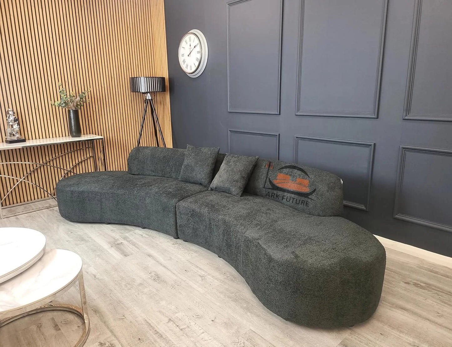 Miami Curved 3-Seater Boucle Sofa – Modern L Shape Sofa