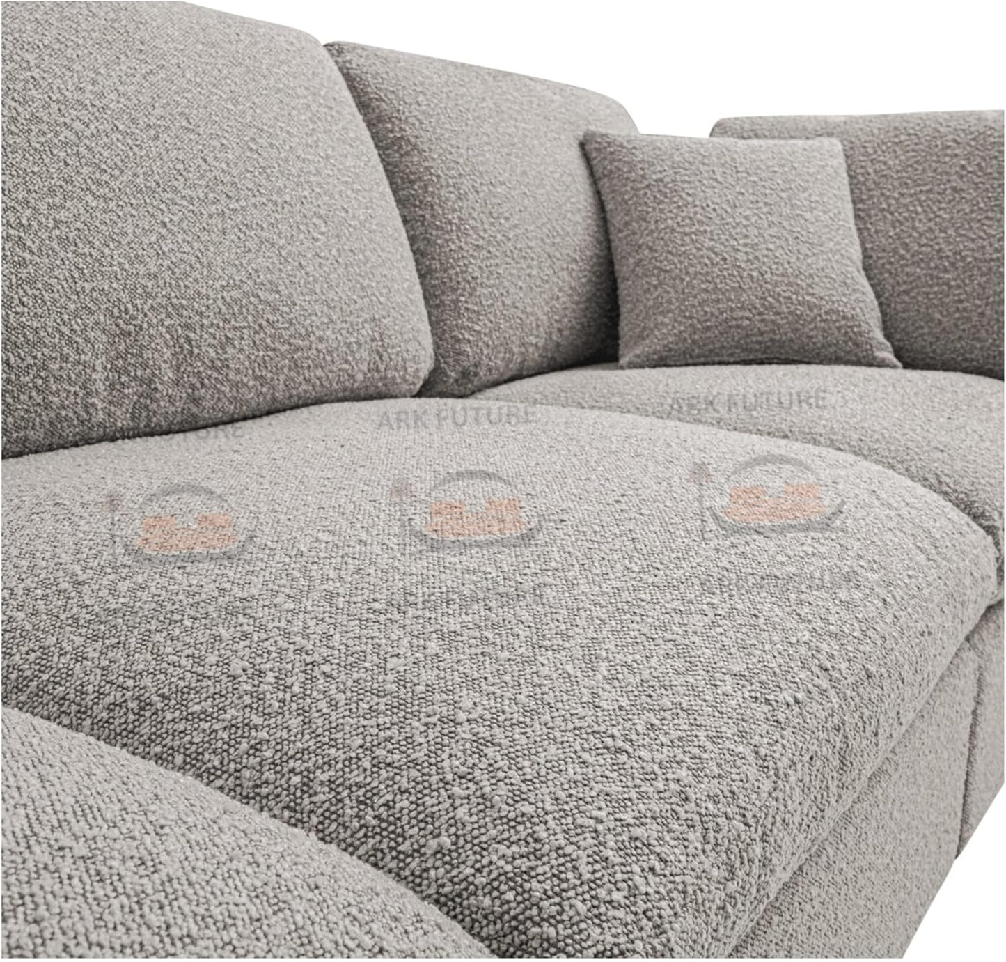 Dawson Boucle Modular Sofa, 3-Piece Chaise Sectional - Modern & Comfortable