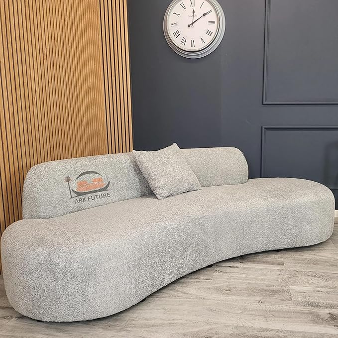 Miami Curved 3-Seater Boucle Sofa – Modern L Shape Sofa