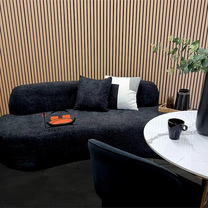 Miami Curved 3-Seater Boucle Sofa – Modern L Shape Sofa