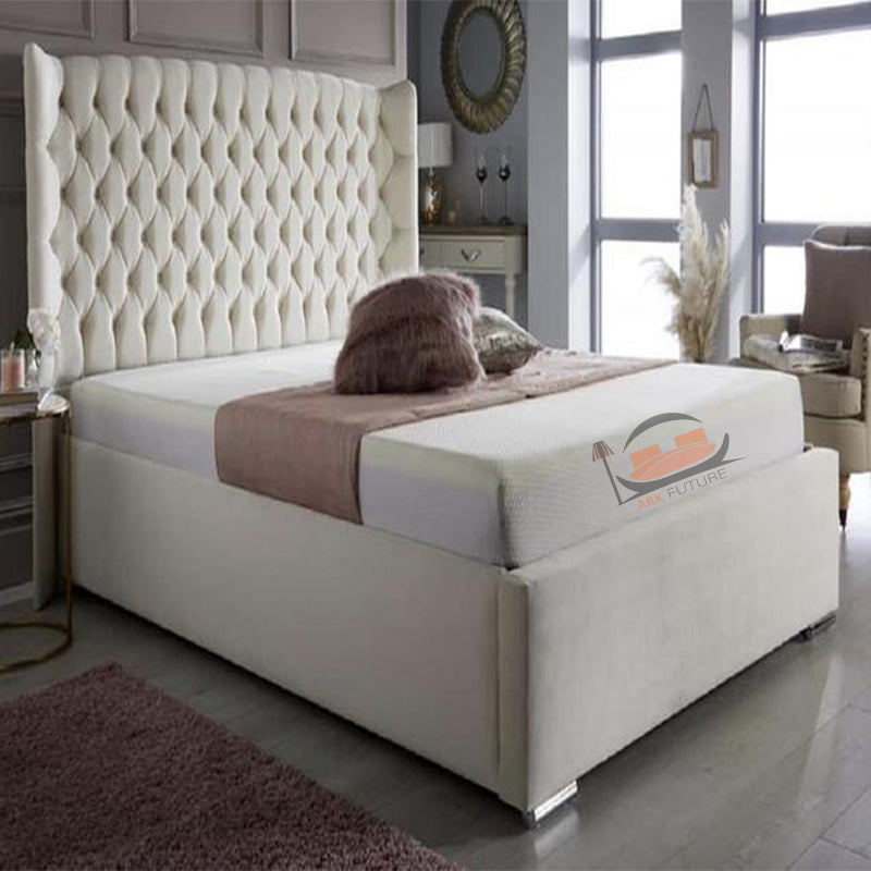 Alan Wingback Upholstered Bed Frame