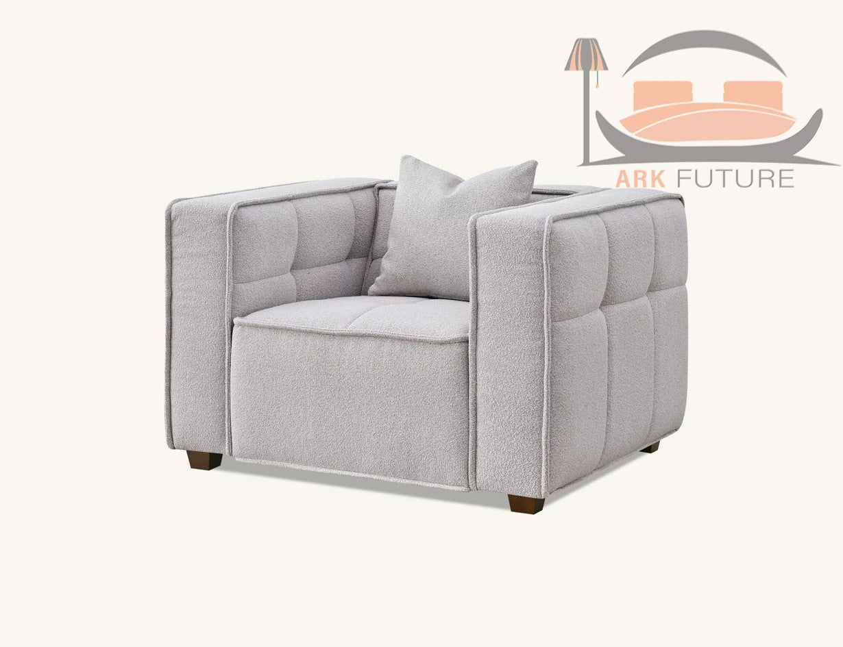 Aluxo Murray Sofa in Putty Boucle Fabric