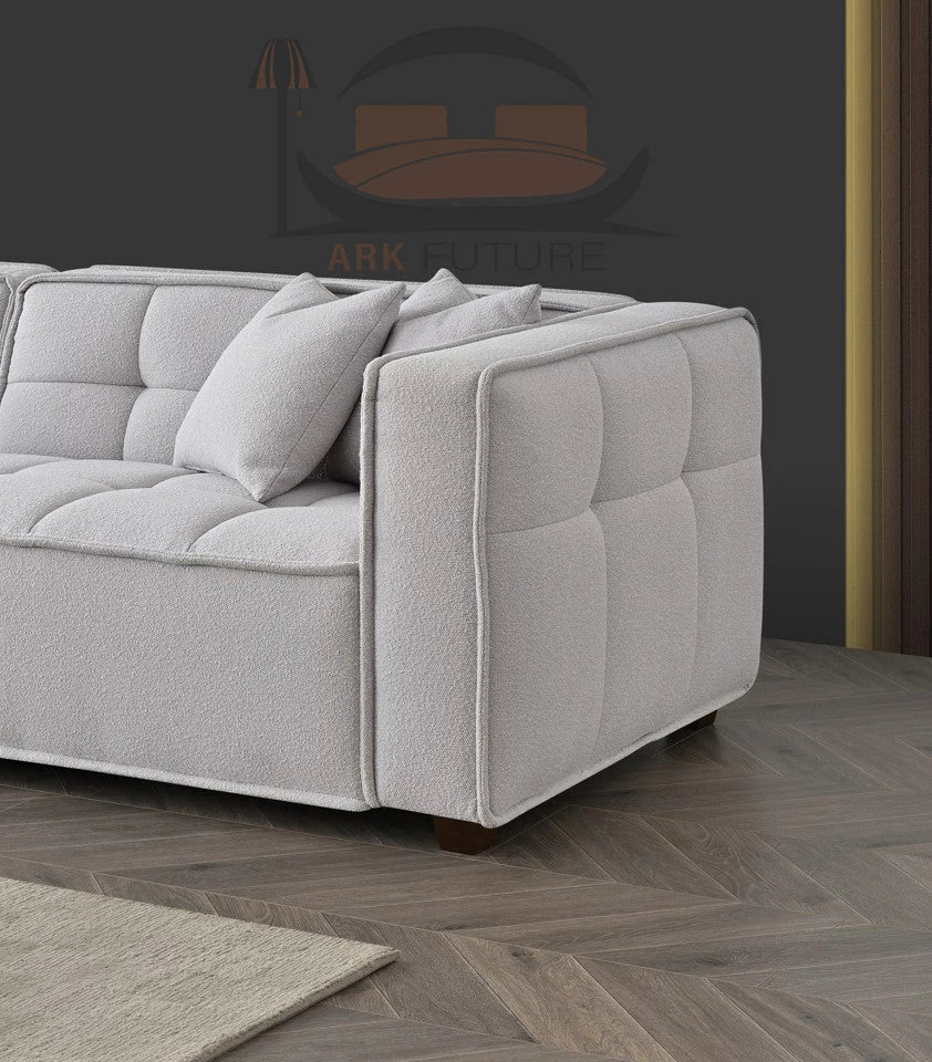 Aluxo Murray Sofa in Putty Boucle Fabric