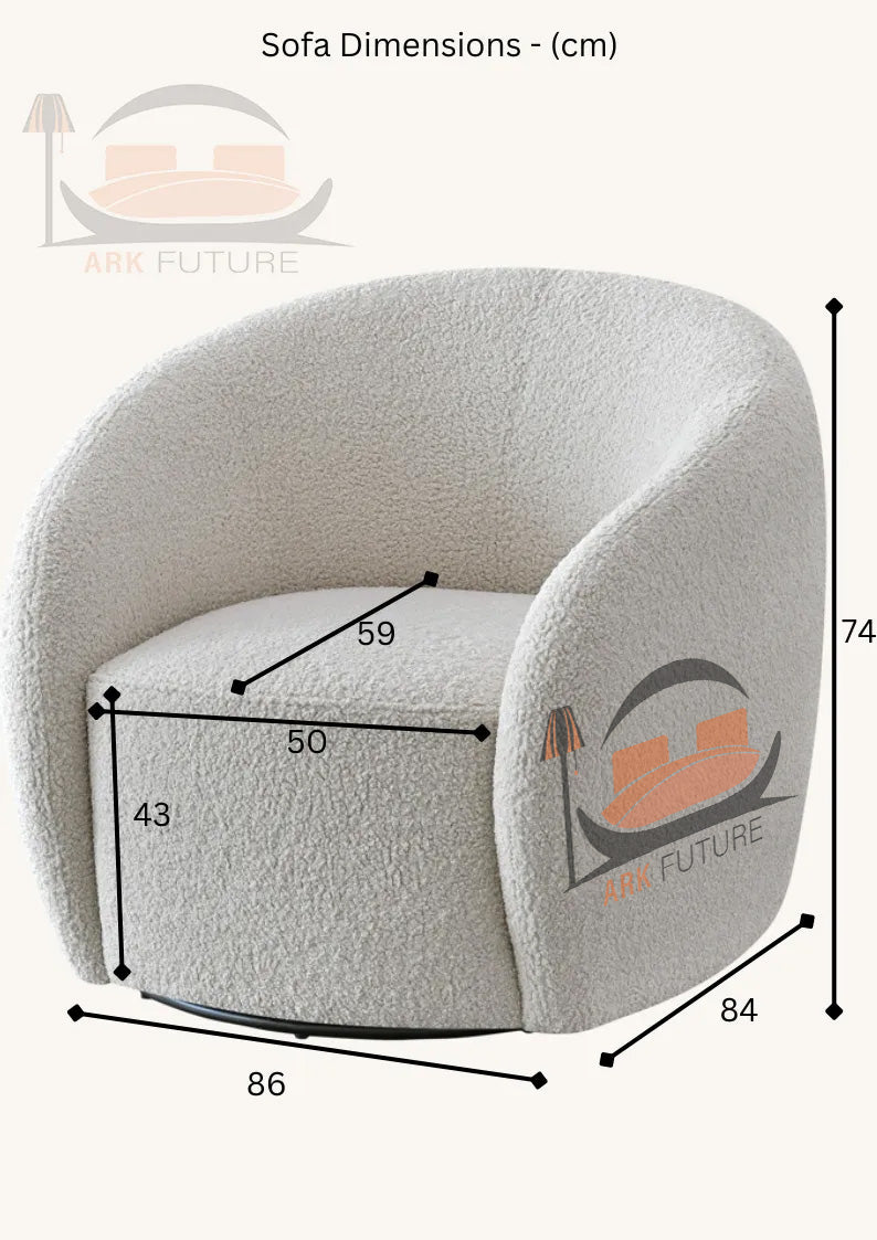 Aluxo Beautiful and comfortable Nolita Boucle Teddy Sofa and Accent Chair