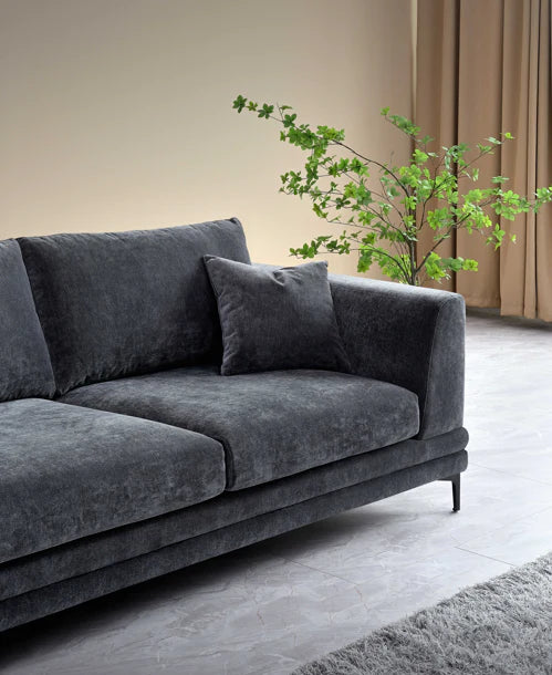 Arkfuture Lenox Sofa Set Range in Steel Velvet