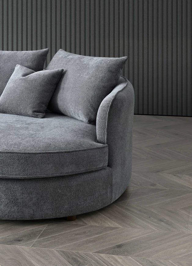 Arkfuture Rubin Corner Chaise in Charcoal Boucle