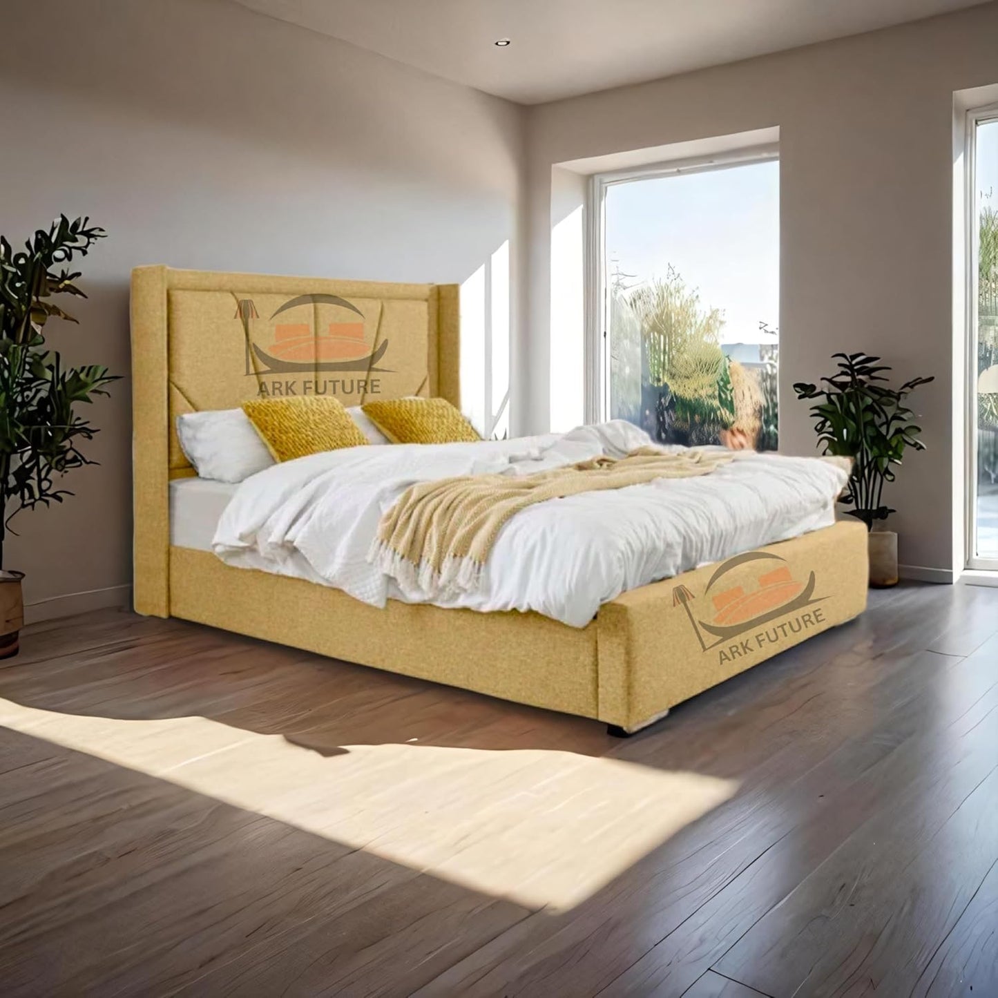 Eleganza Harry Upholstered Bed Frame – Chic, Minimalist Design