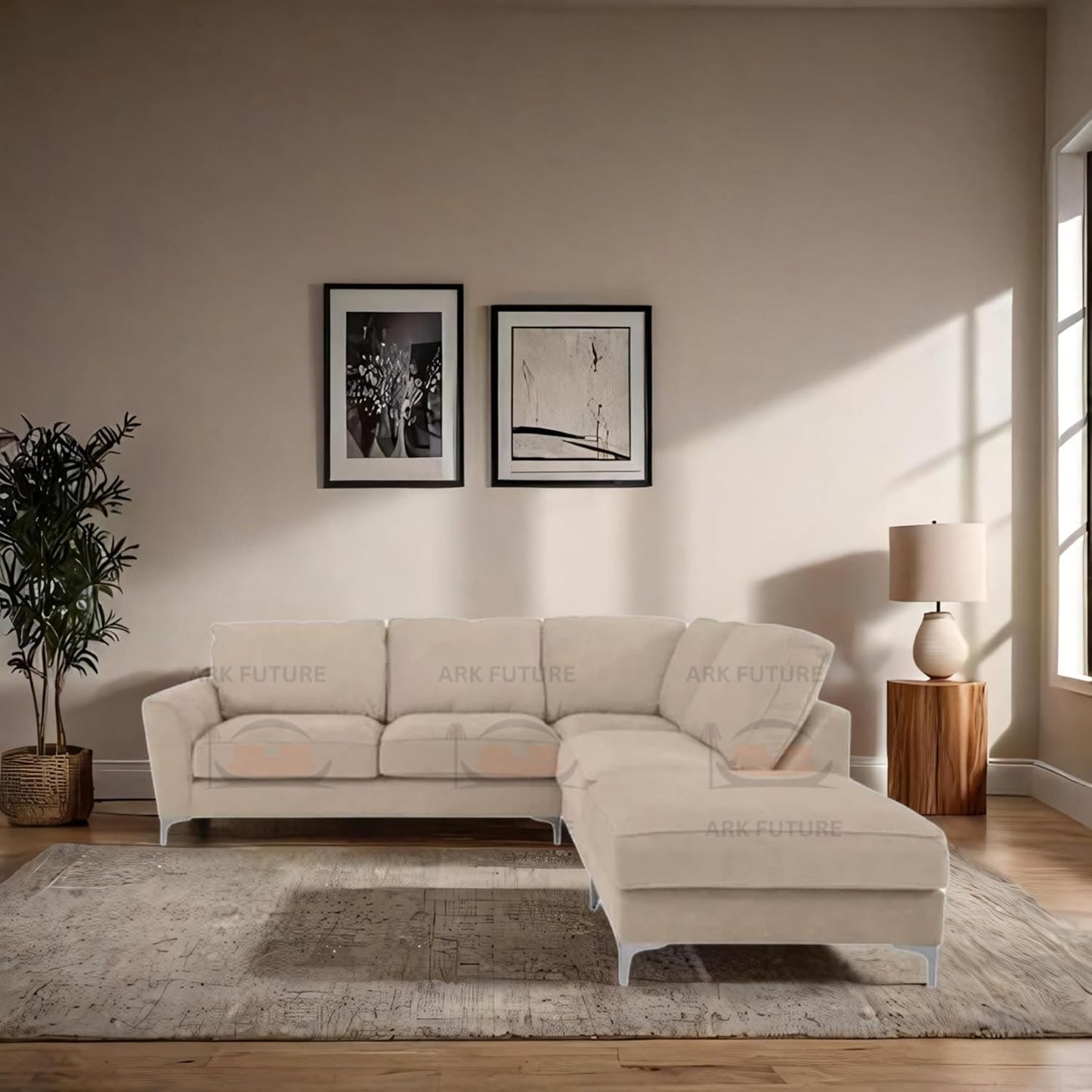 Sovereign Classic Fabric Corner Sofa – Modern L-Shaped Couch
