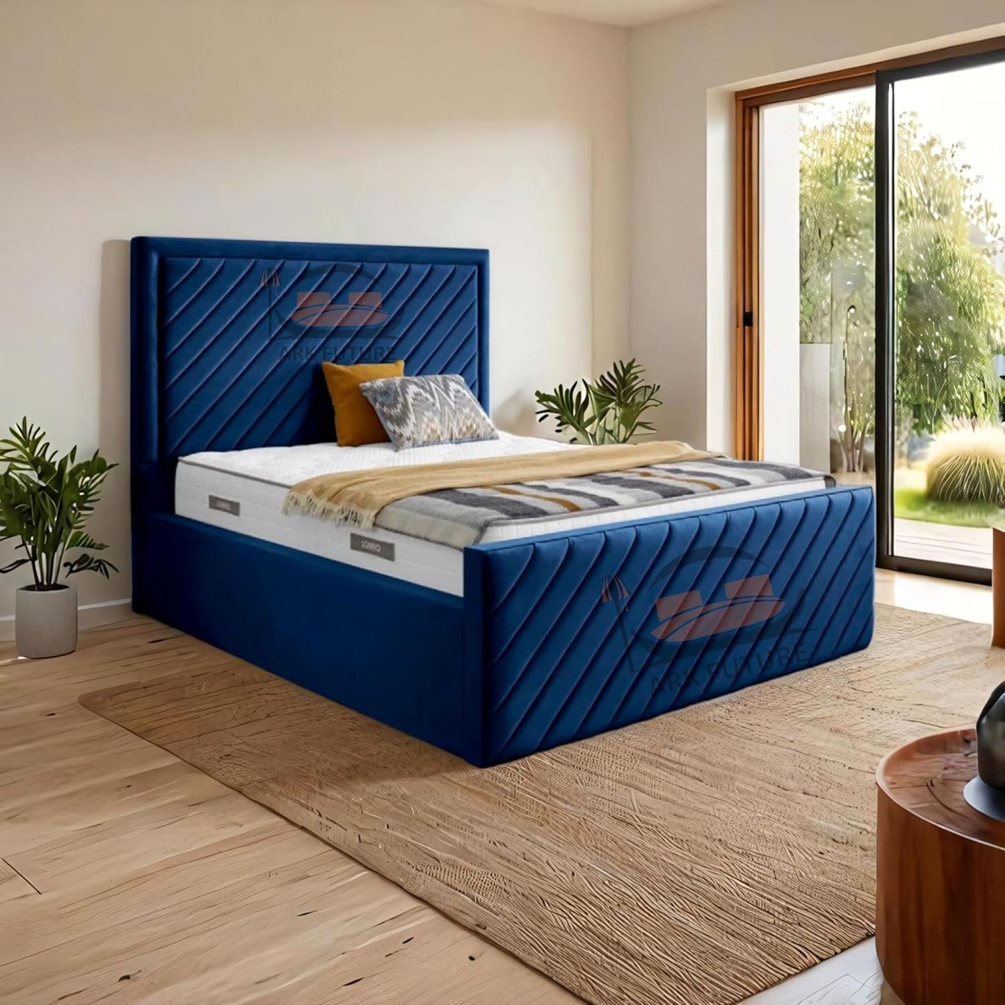 Moorcroft Upholstered Bed Frame with Plush Upholstery and Elegant Design
