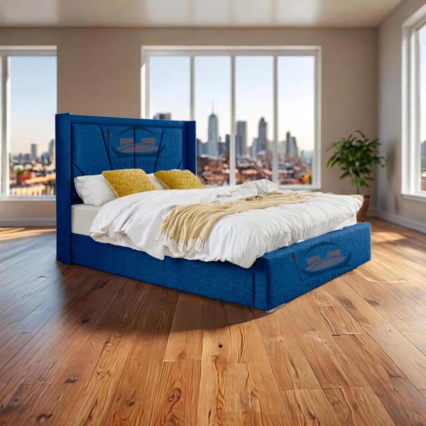 Eleganza Harry Upholstered Bed Frame – Chic, Minimalist Design