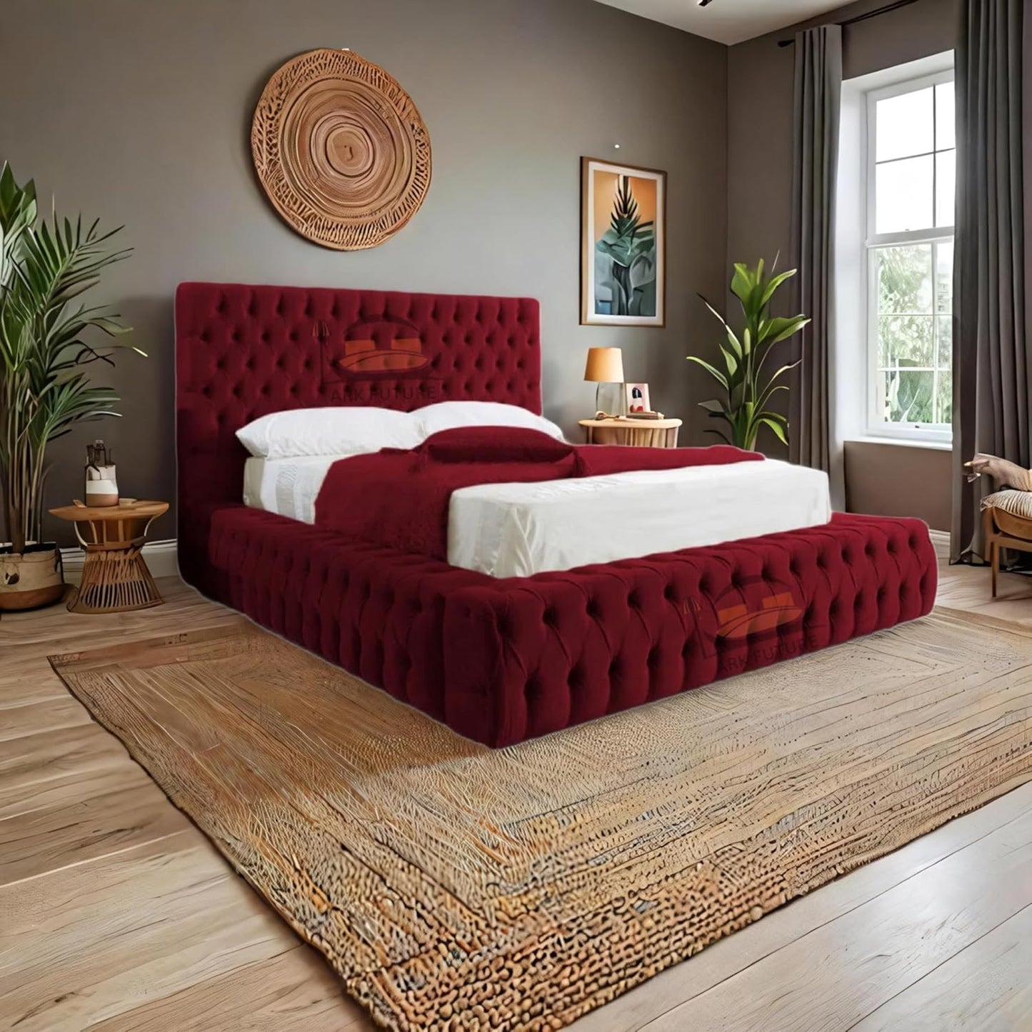 Celeste Upholstered Ottoman Bed Frame with Storage